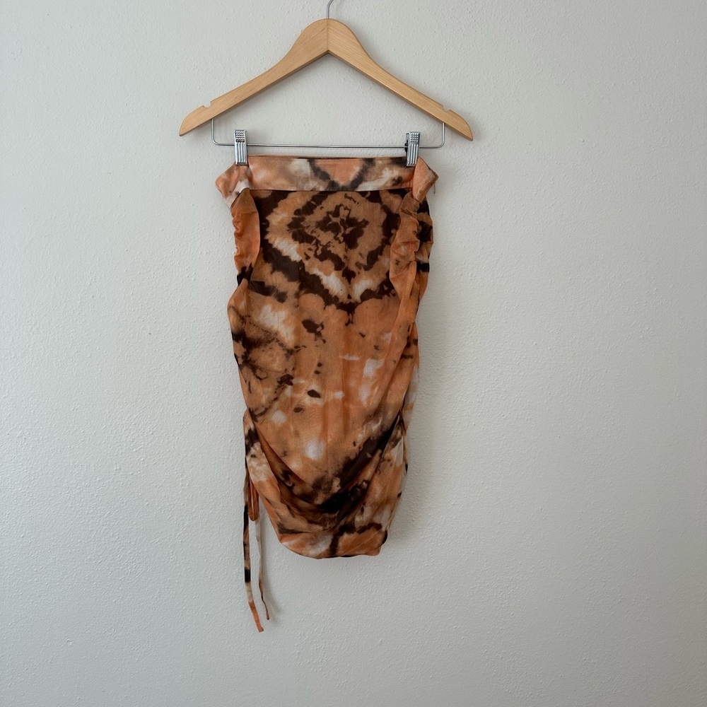 Kim Shui Shirred Mesh Skirt